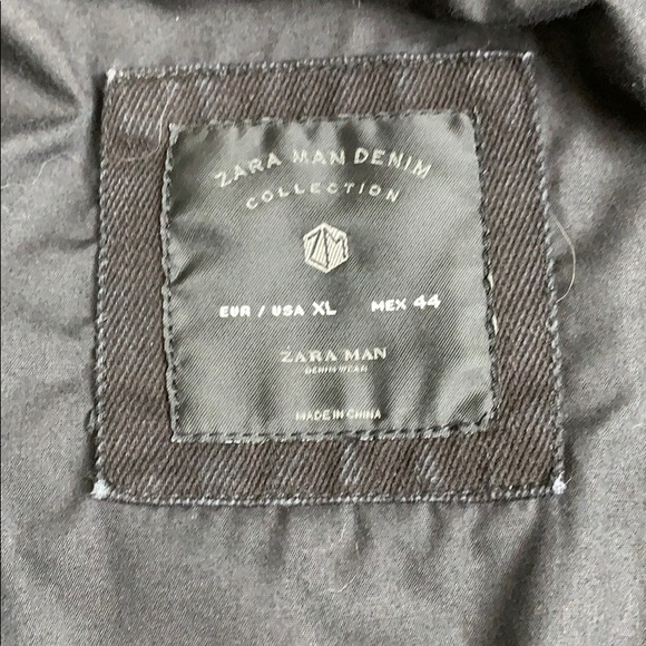 Black denim Zara jacket size M - Picture 2 of 5